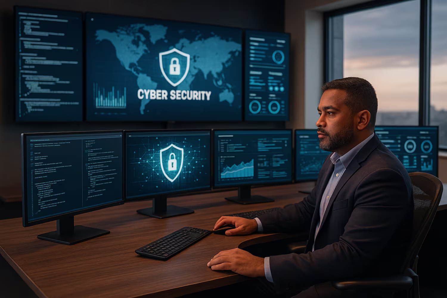 Advanced AI cybersecurity command center