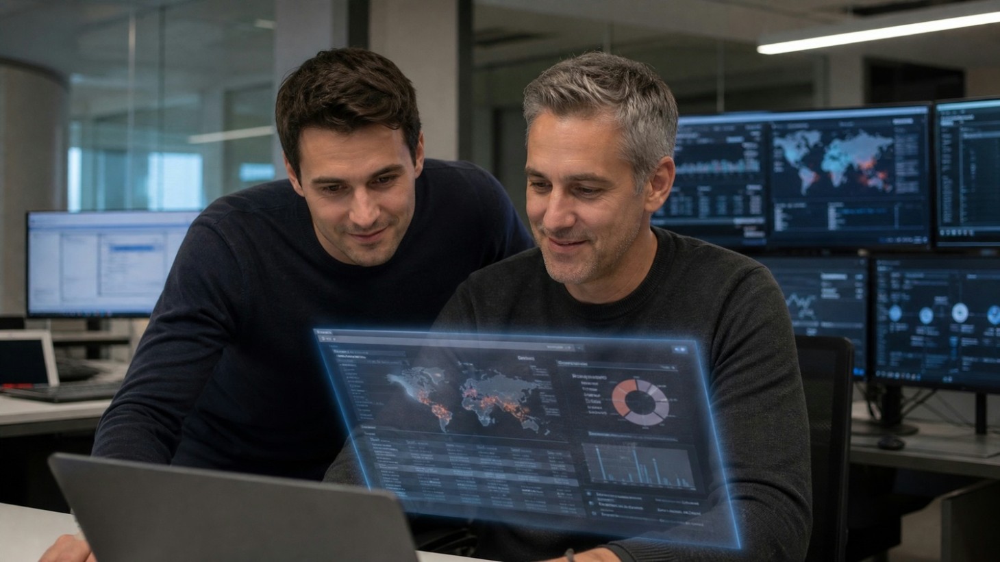 Smiling technician providing small business IT consulting