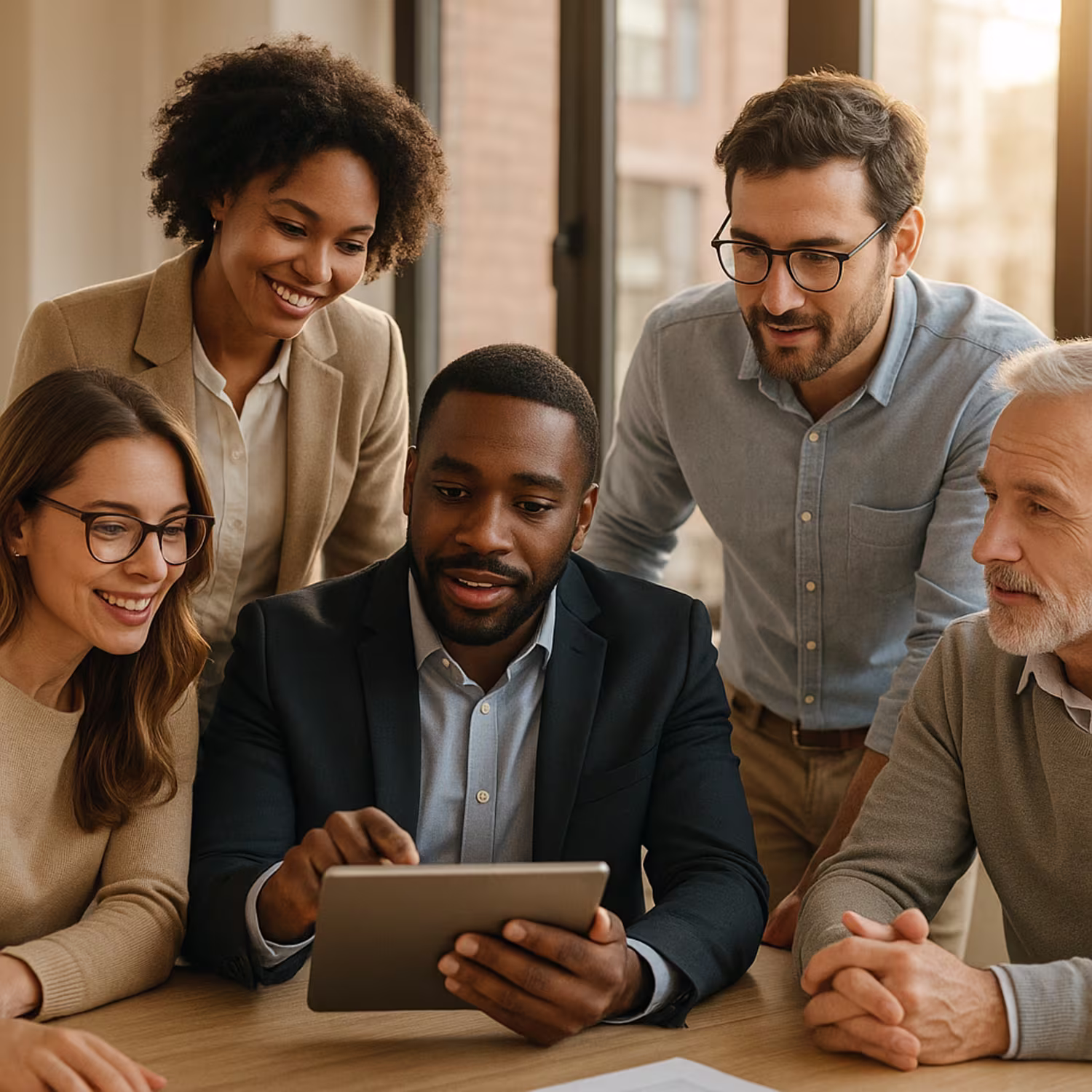 Diverse professionals discuss cyber insurance