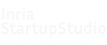 Inria Startup Studio logo with stylized text on a dark background.