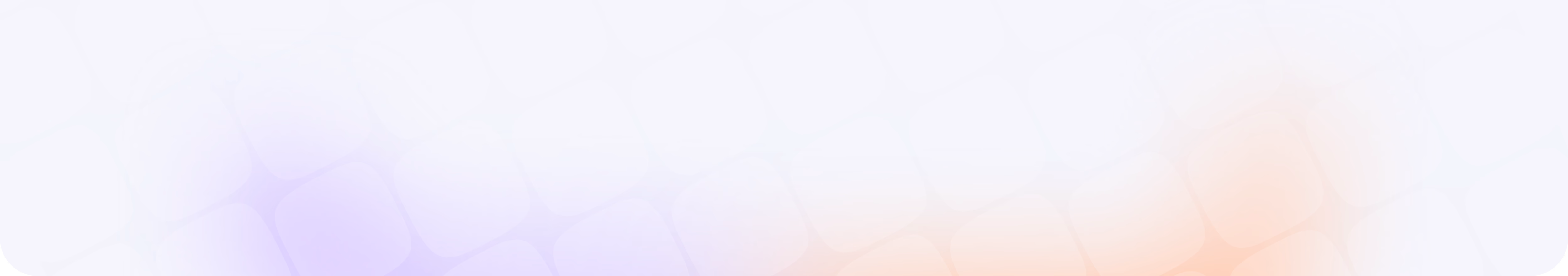 Blurred gradient background transitioning from purple on the left to peach on the right