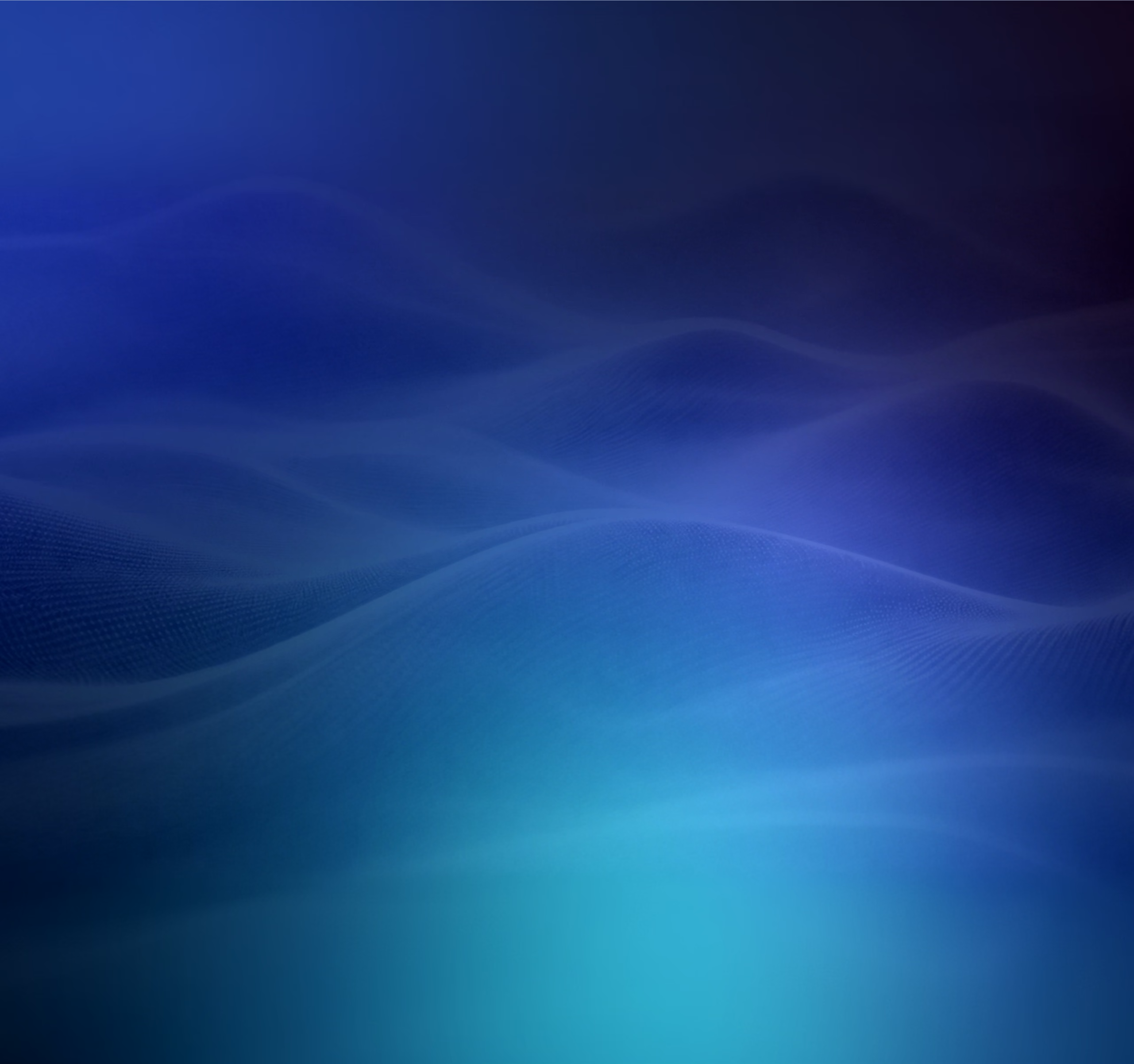 Abstract blue gradient background with flowing wave patterns and soft light effects