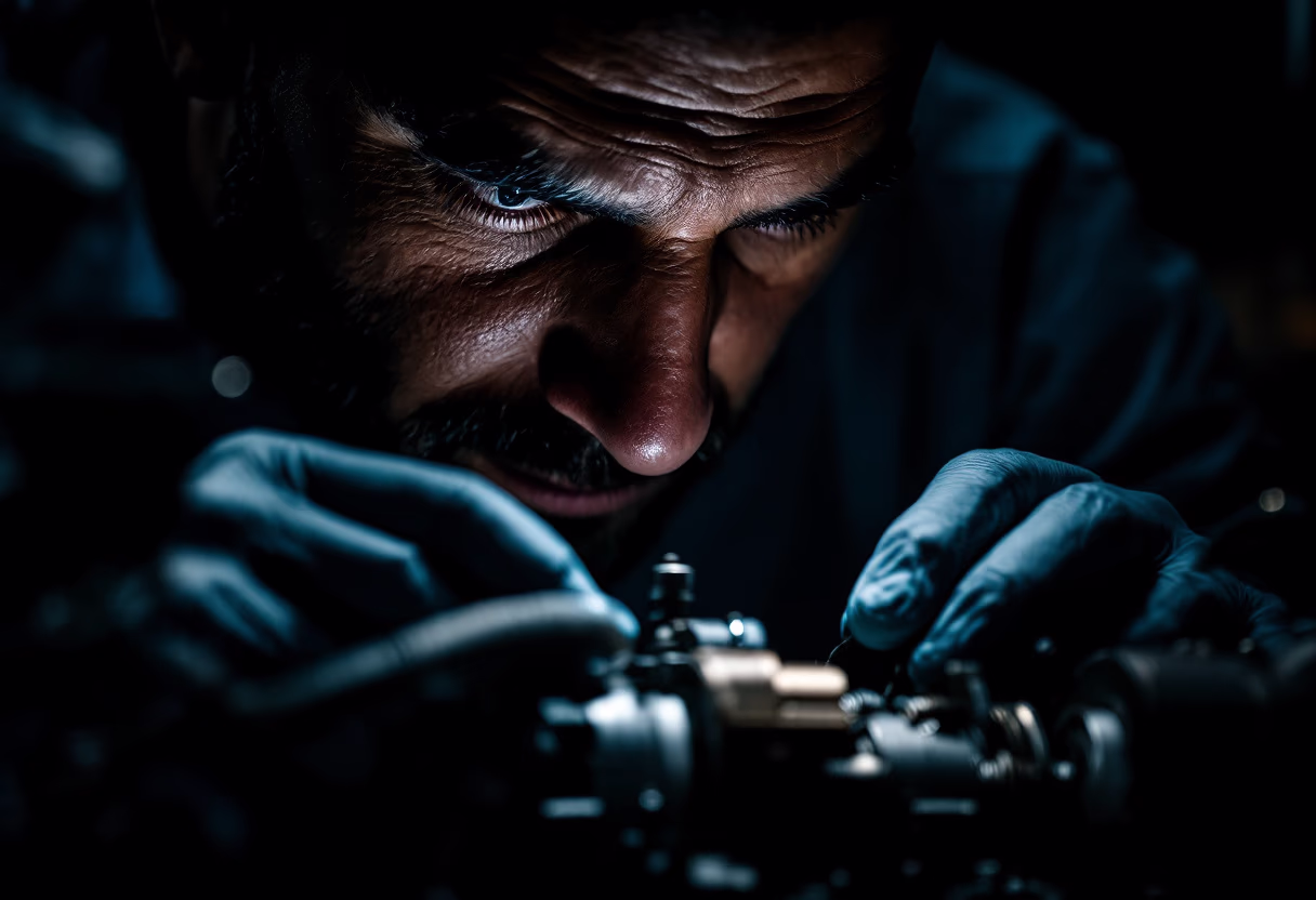 image of quality control check at a manufacturing plant