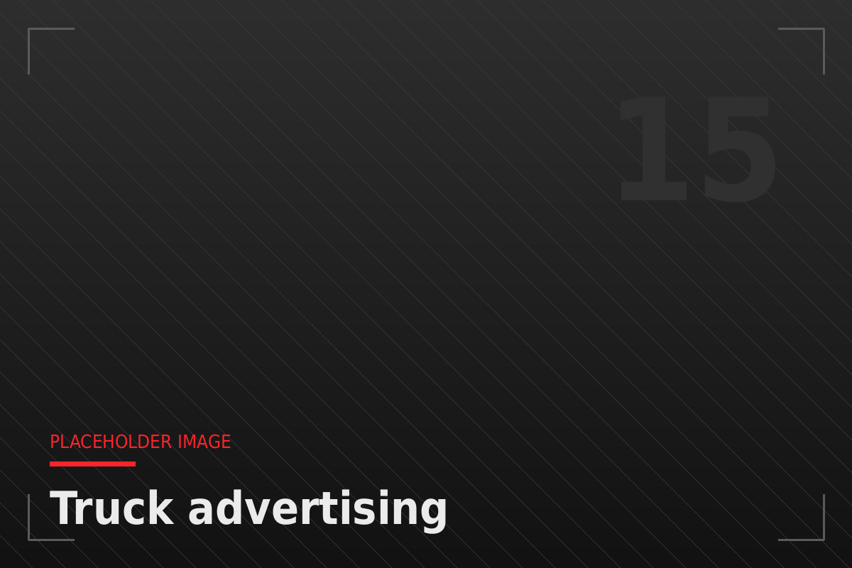 Truck advertising moving through Dubai