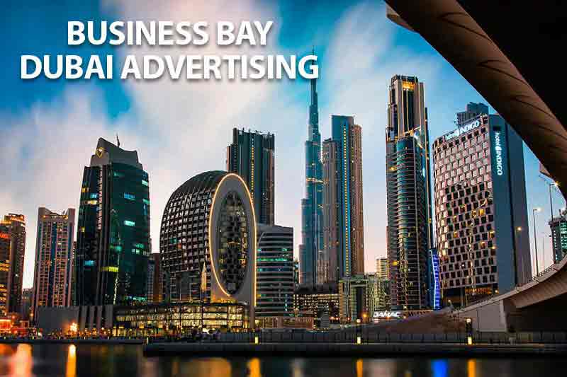 Business Bay, Dubai skyline at night