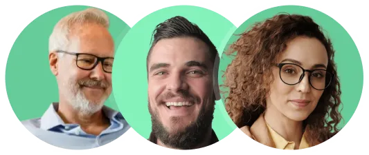 Trois membres souriants réseau Keepcool salles sport musculation coaching