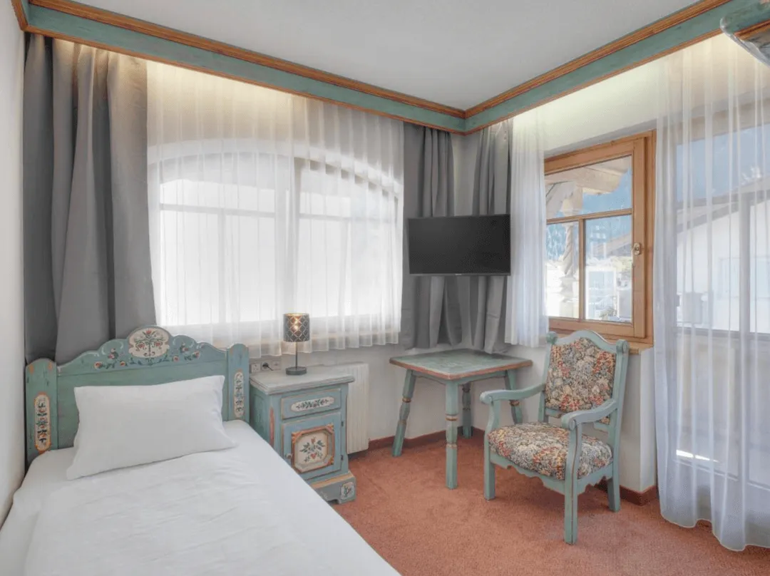 Central Mayrhofen apartment interior for Snowbombing week.
