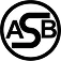 ASB logo with bold black letters inside a circular border.