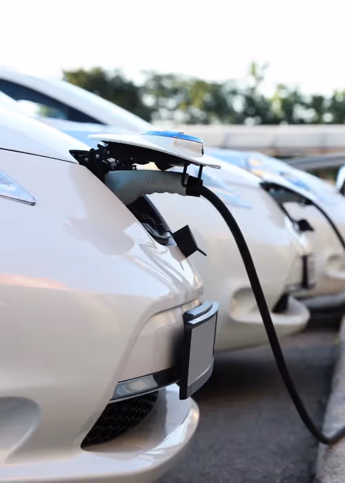 Image of electric fleet vehicles.