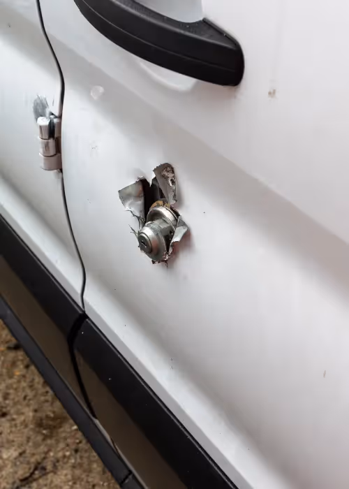 van lock broken