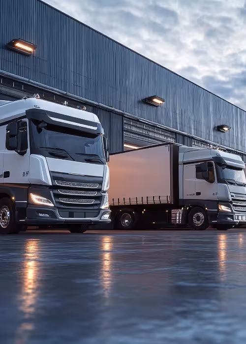 trucks at depot