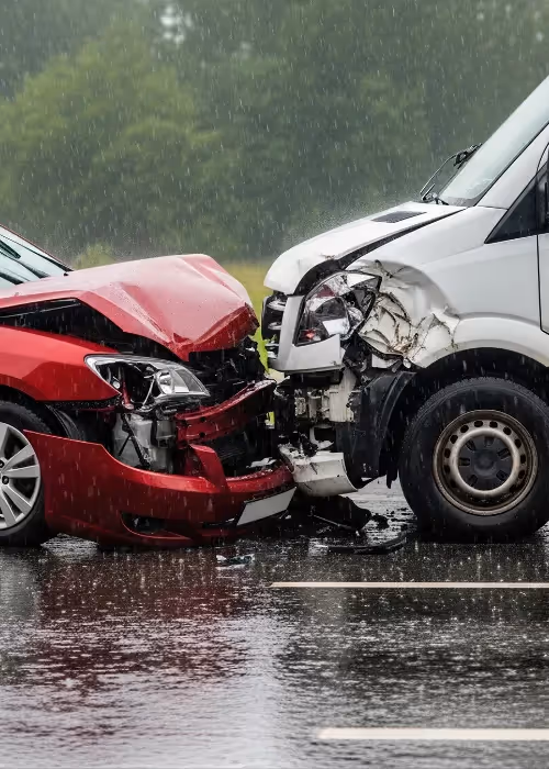 van in crash with car