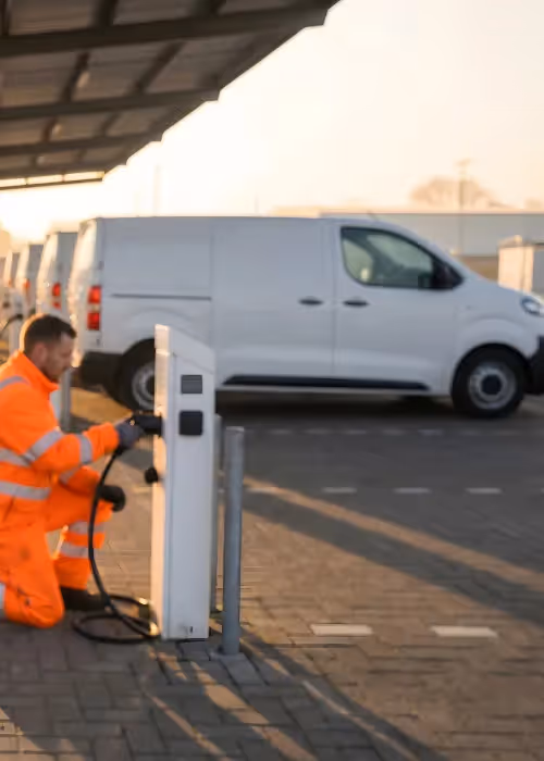 Electric vans charging