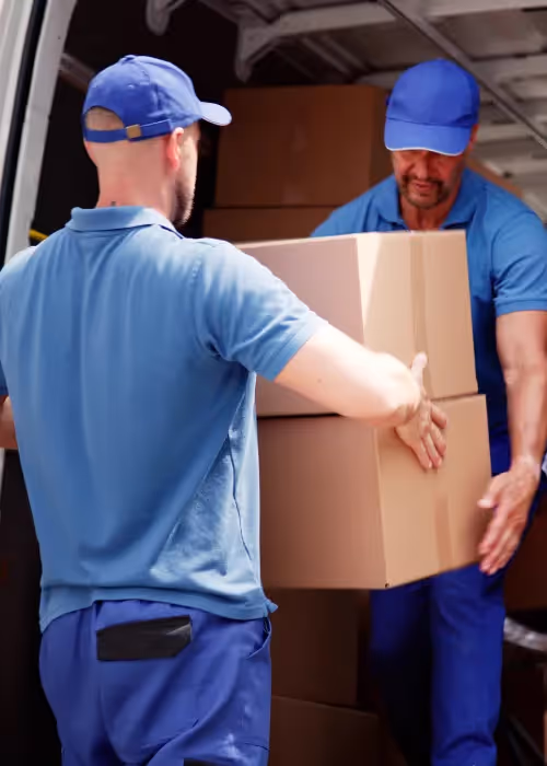 Delivery drivers with parcels