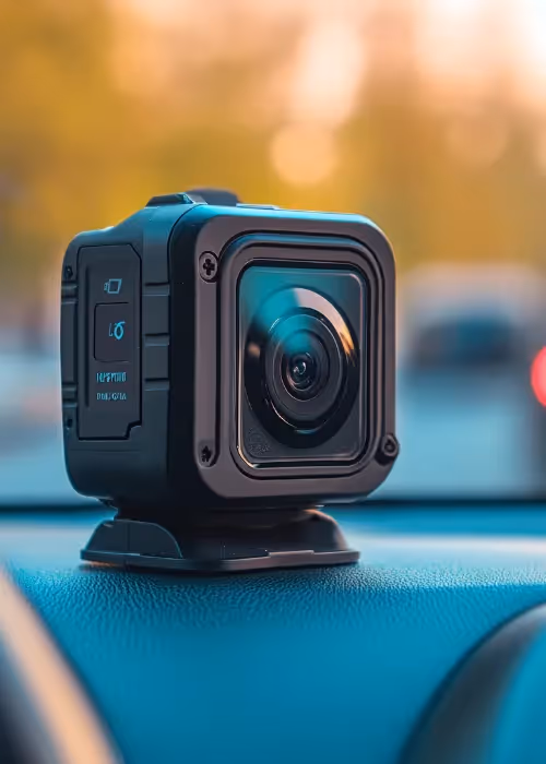 Fleet dash cam in a vehicle
