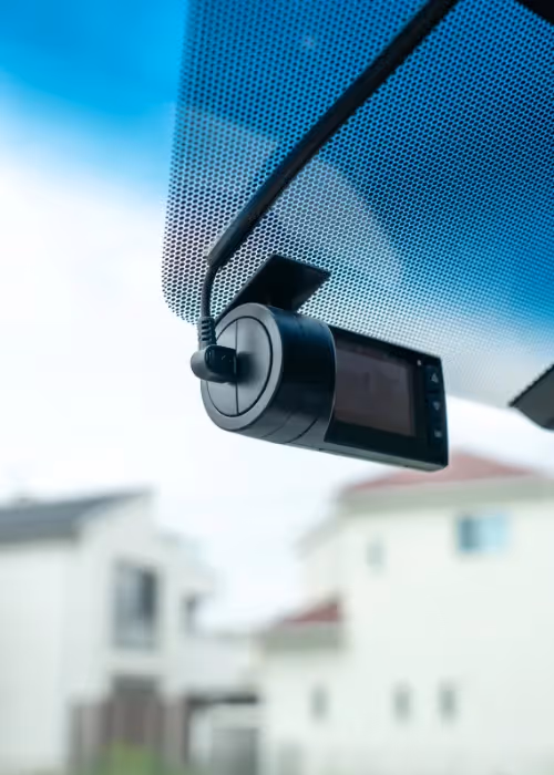 Image of a car with dash cam