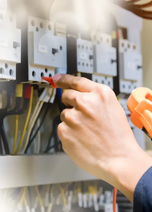 Electrician fixing wiring