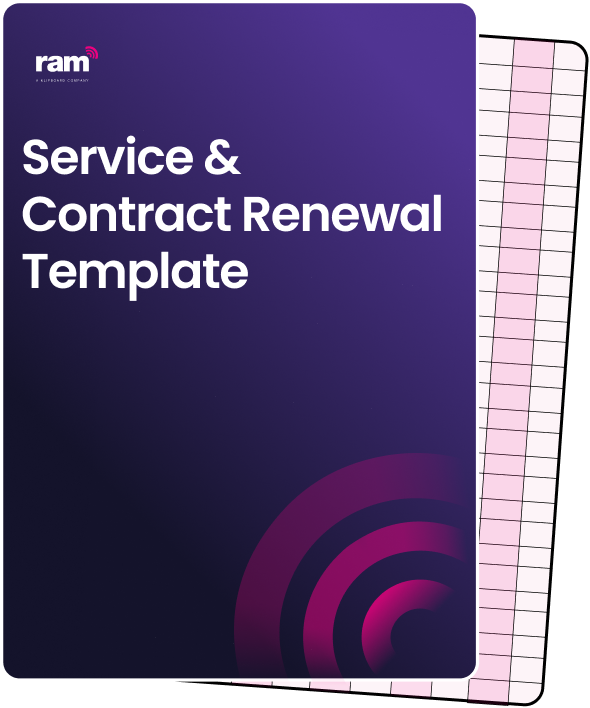 Front cover of a service & contract renewal template