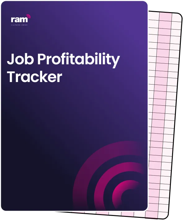 Cover of a job profitability tracker template