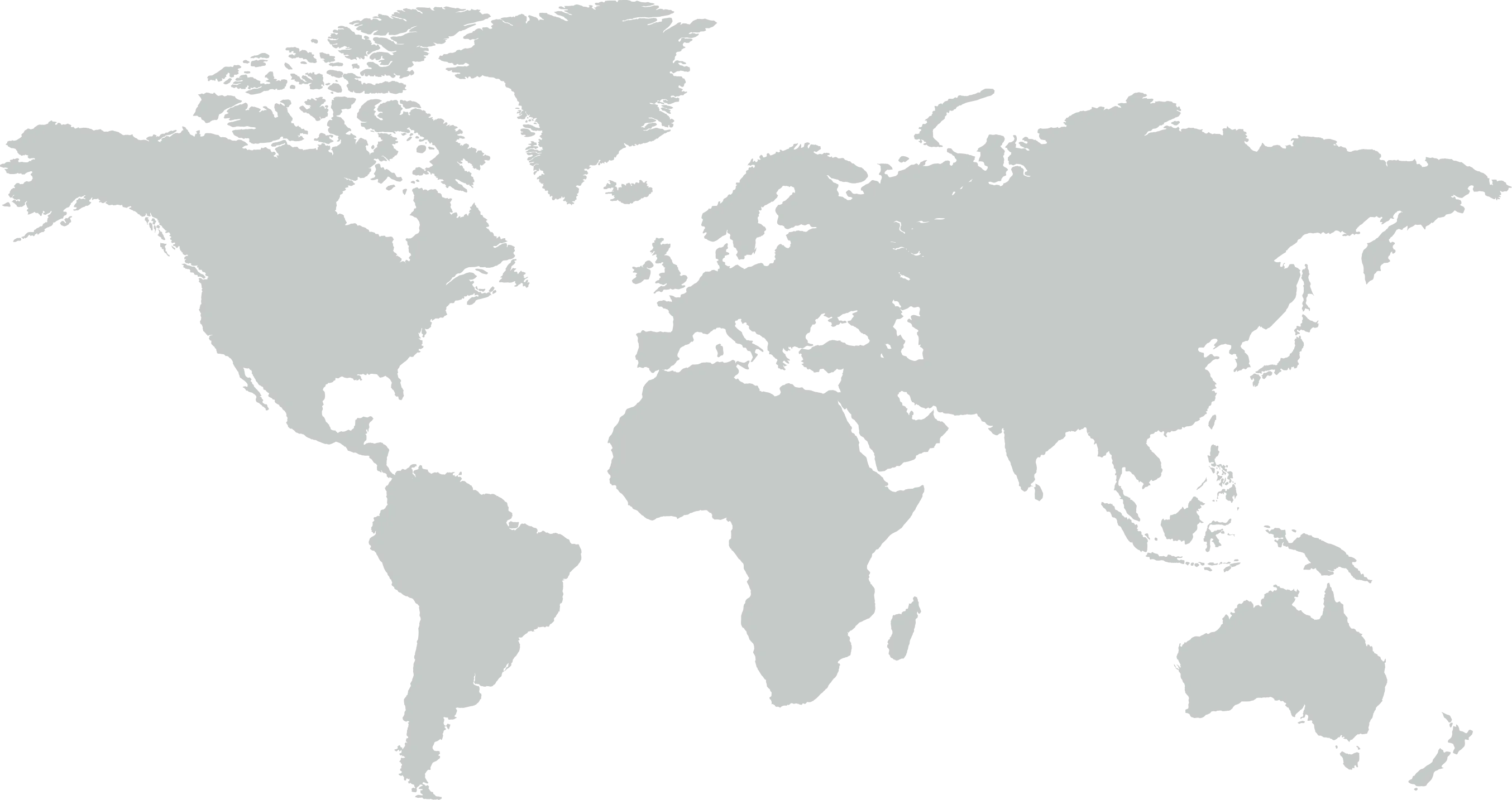 Pixelated world map showing continents in gray on a black background.