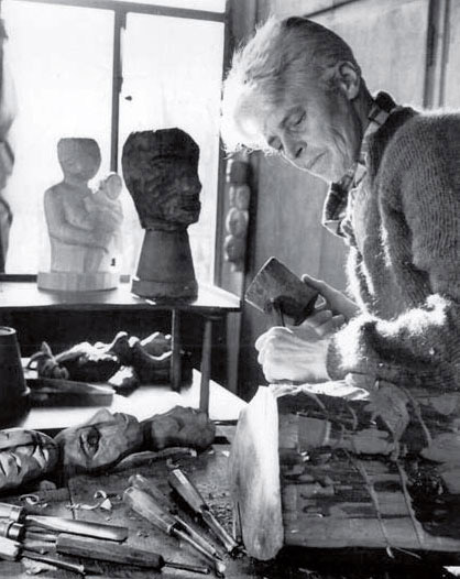 Georgette Tentori-Klein im Atelier, ca. 1958
