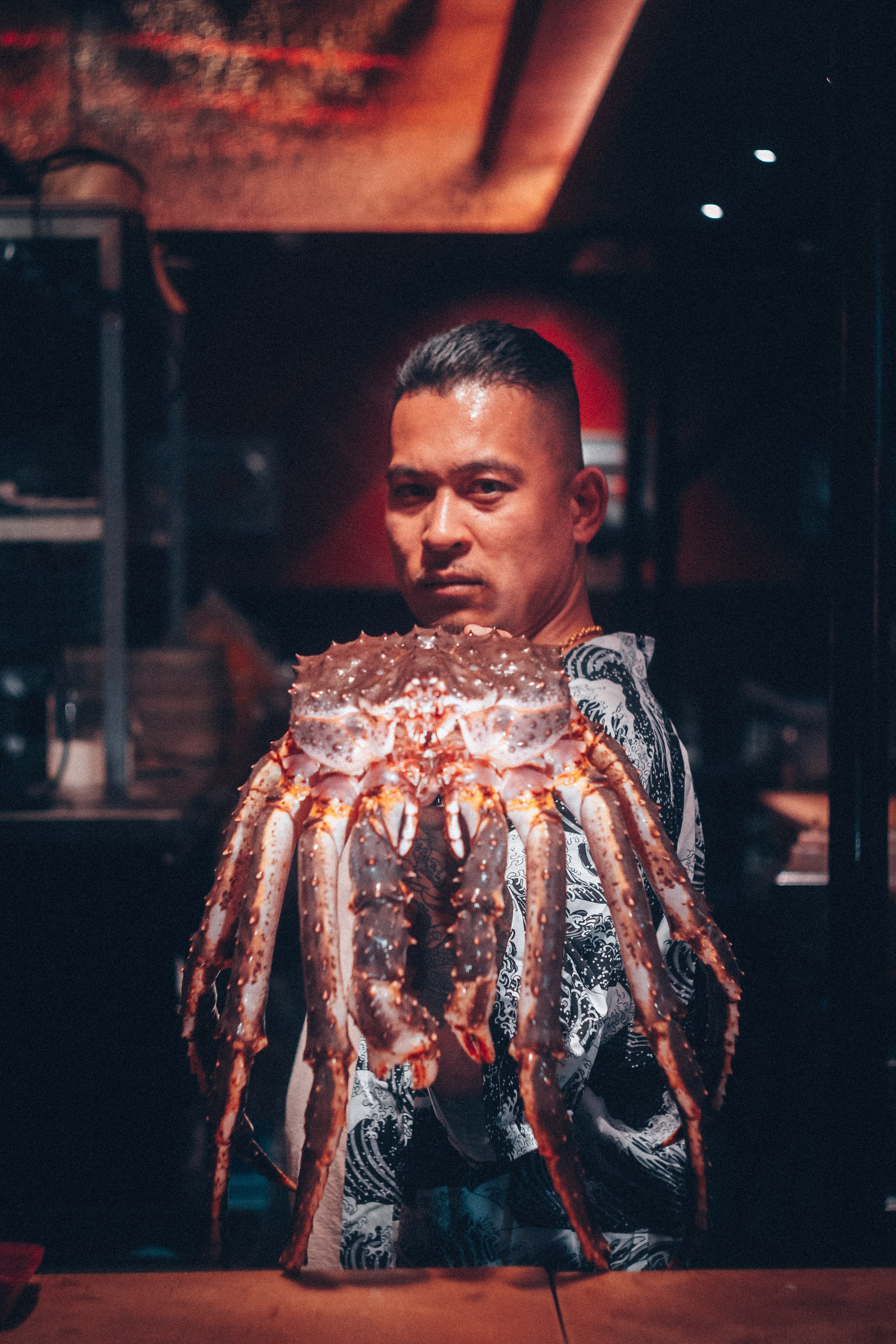 Chef Ken-san met spider crab