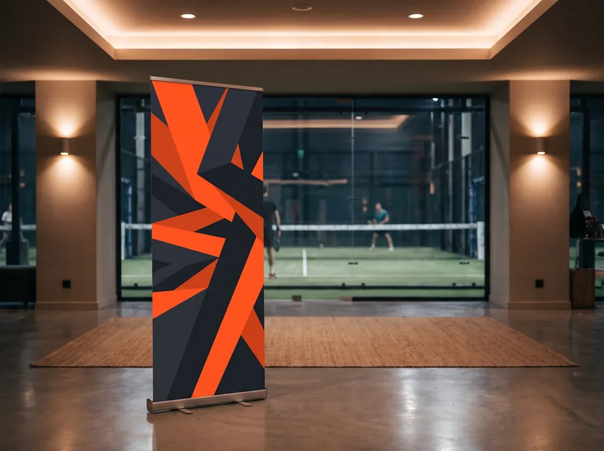 Roll-Up Banner mit individuellem Design in der Bilgin Sports Lounge Darmstadt
