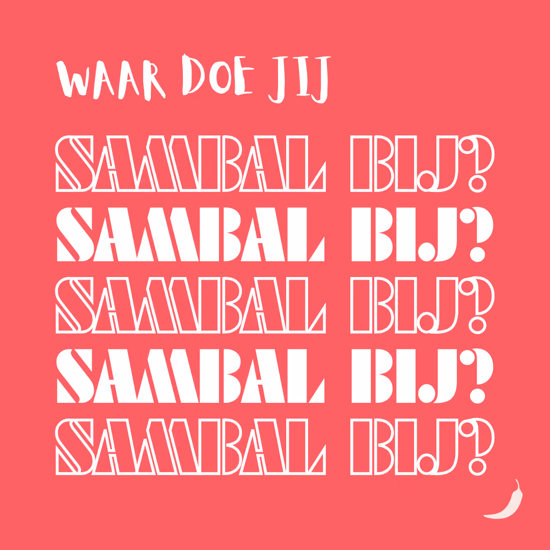 Waar doe jij sambal bij?