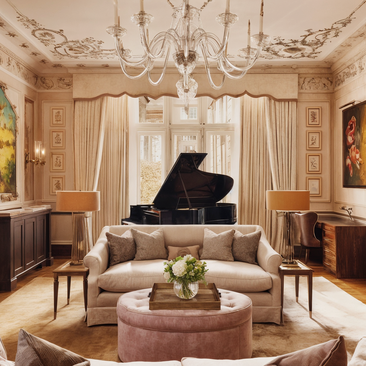 Salon du Connaught avec piano à Mayfair