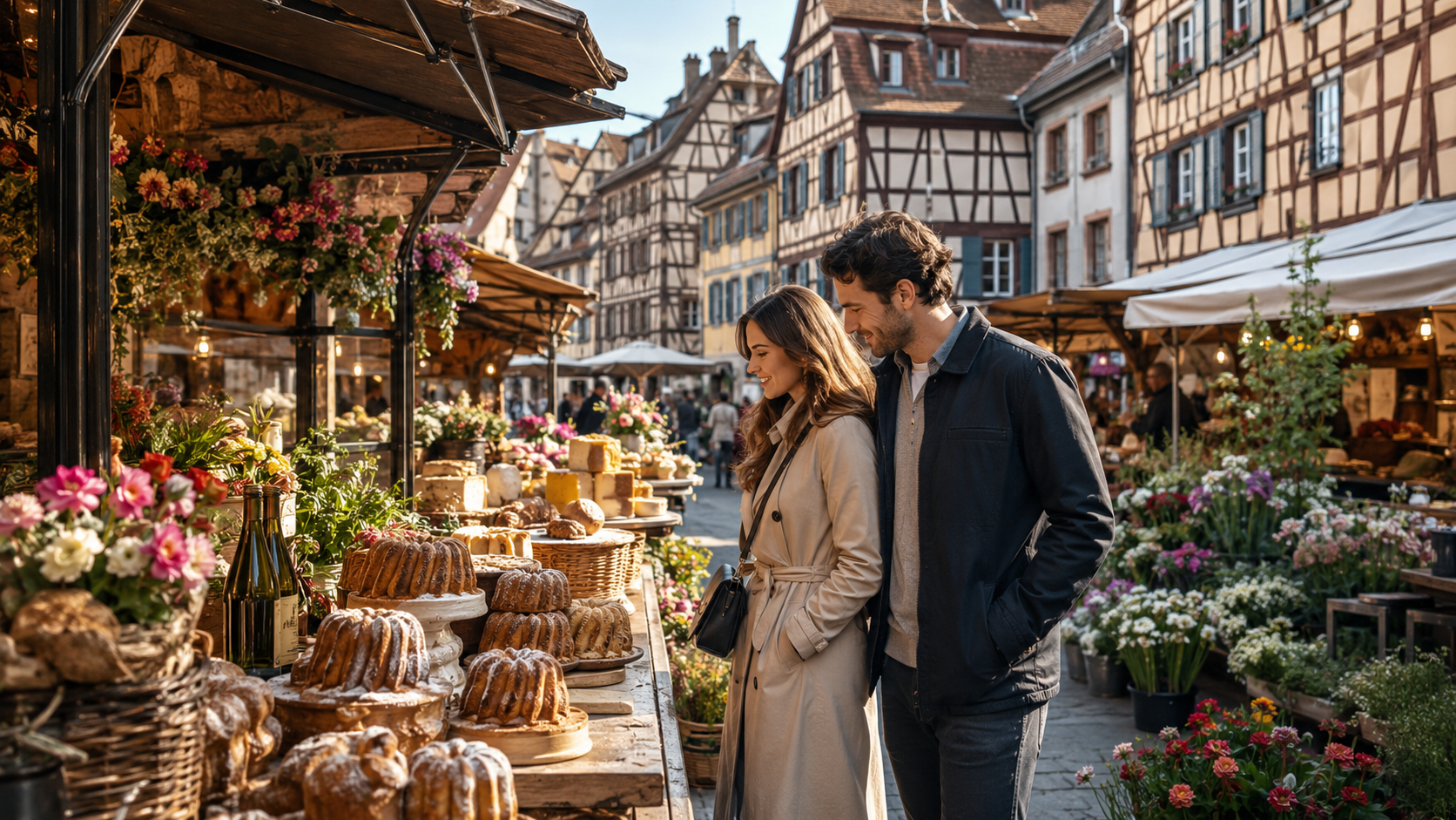 Marché alsacien et ambiance gourmande à Strasbourg