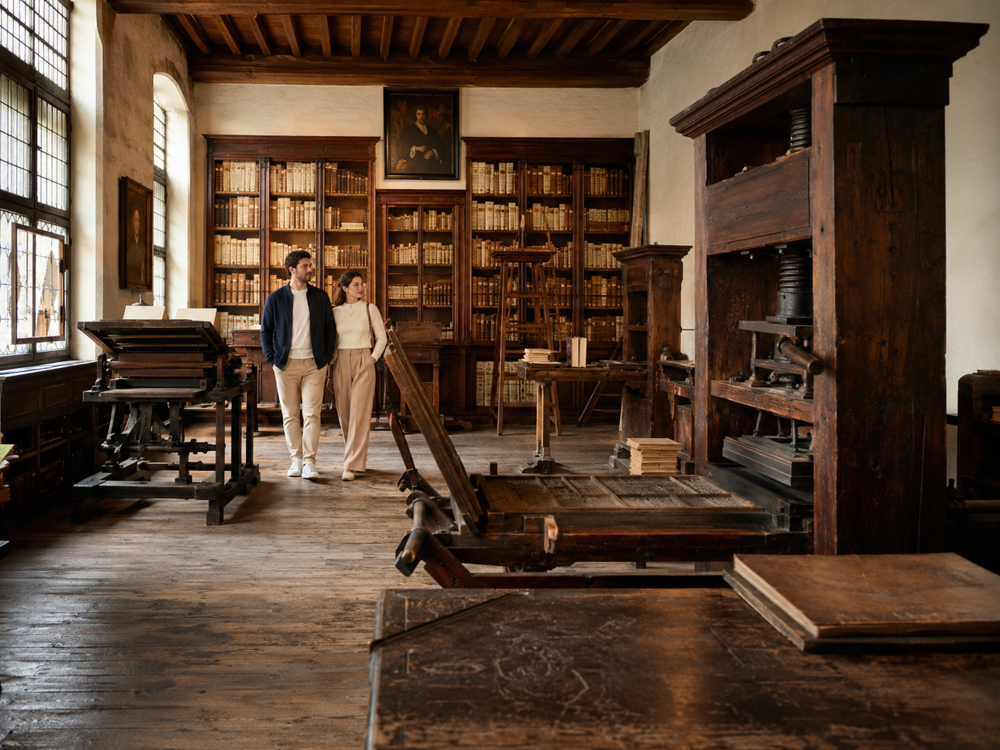 Salle historique du musée Plantin-Moretus à Anvers