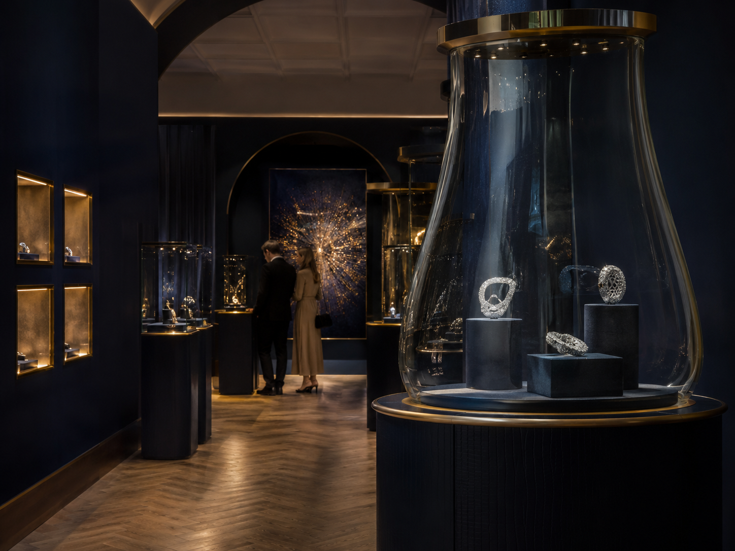 Vitrines de bijoux et univers du diamant à Anvers