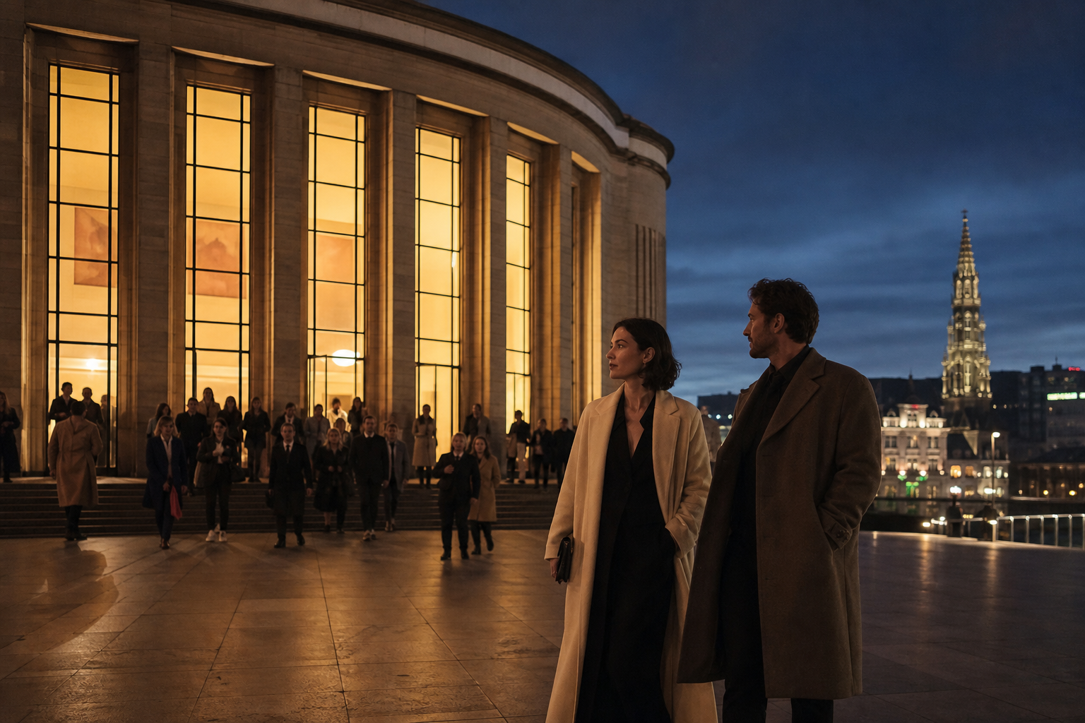 Couple dans une ambiance design à Bruxelles