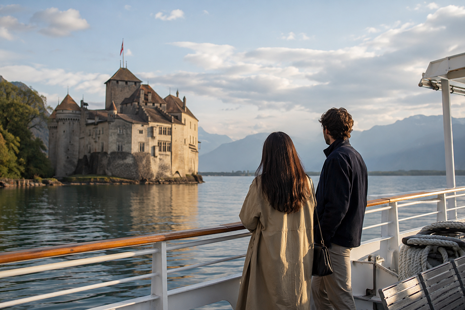Montreux, le château de Chillon et le Léman