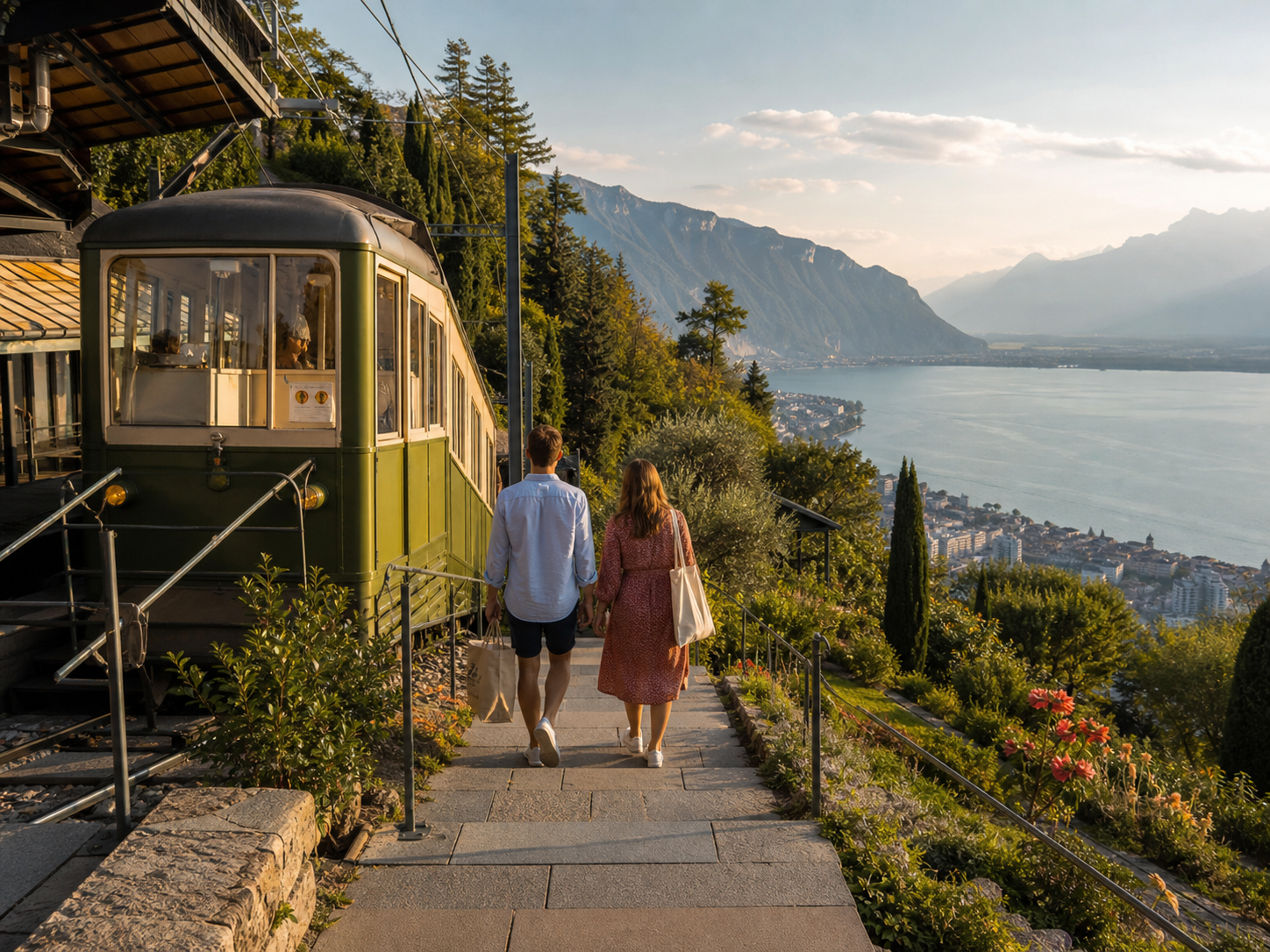 Glion au-dessus de Montreux avec vue sur le lac