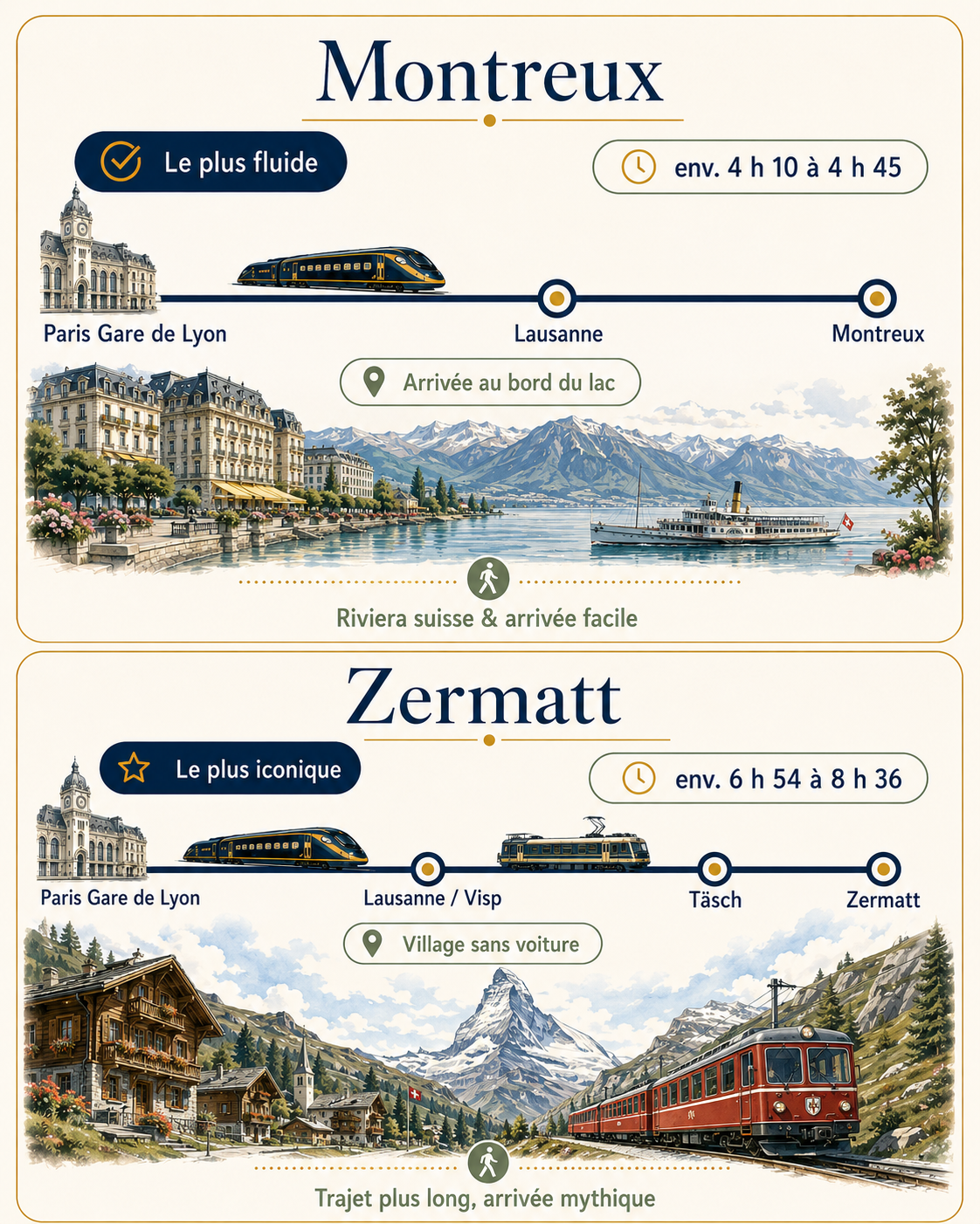 Carte mobile des trajets en train depuis Paris