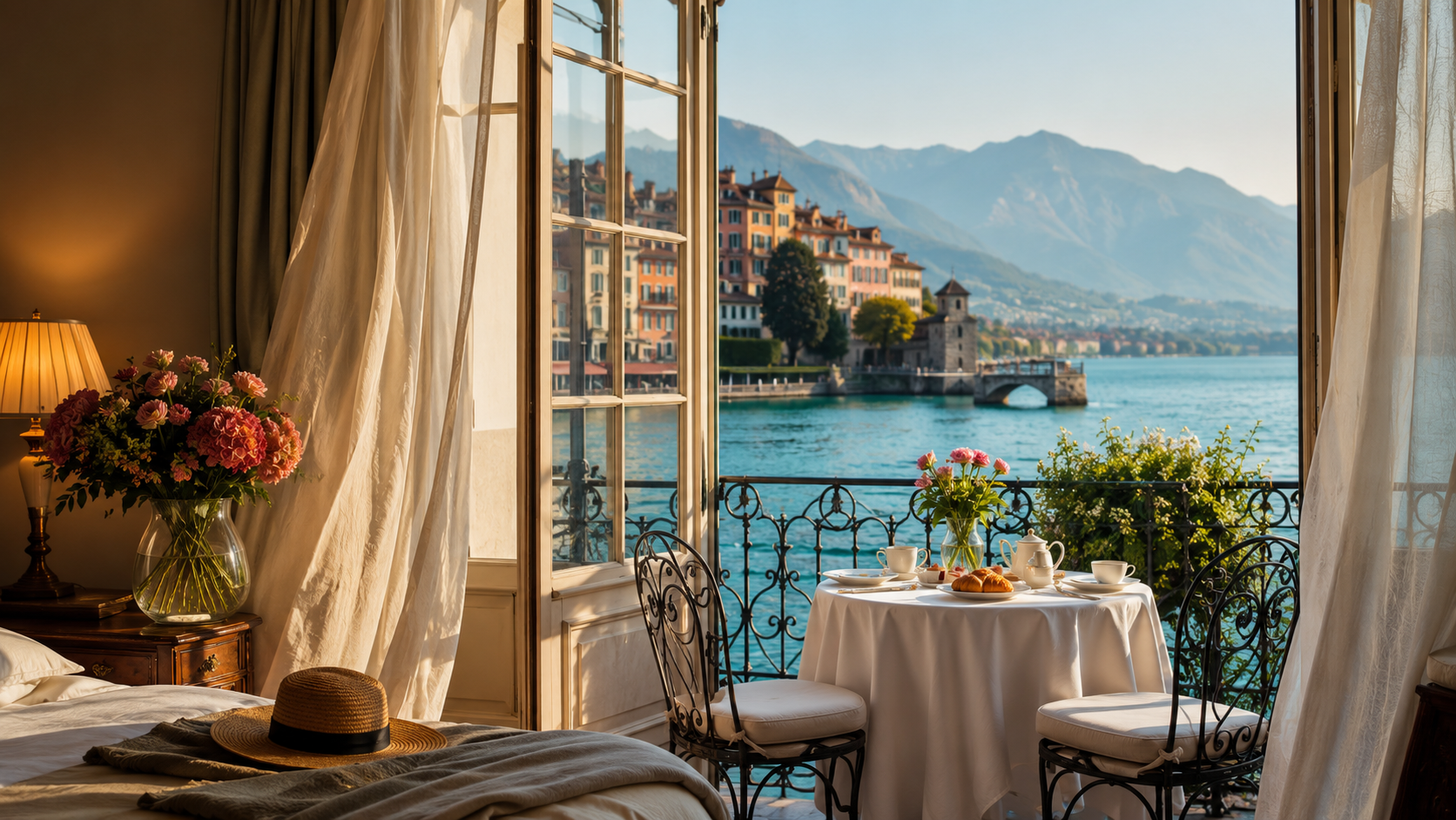 Spa et grand hôtel au bord du lac d’Annecy.