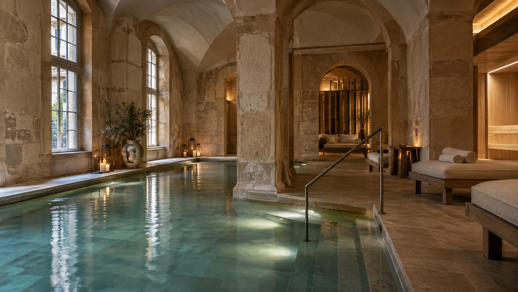 Spa élégant dans un bâtiment historique en pierre à Strasbourg