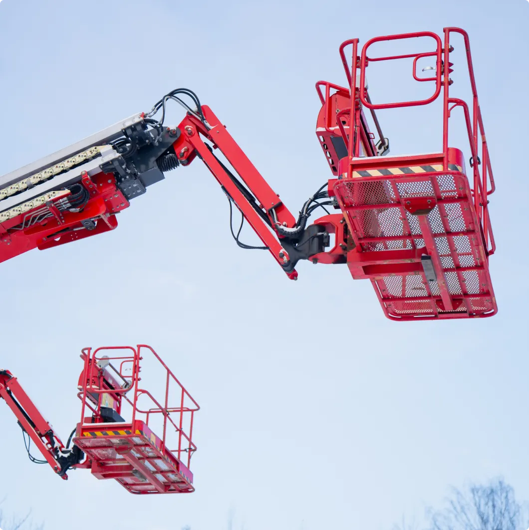 Cherry picker boom lift platform