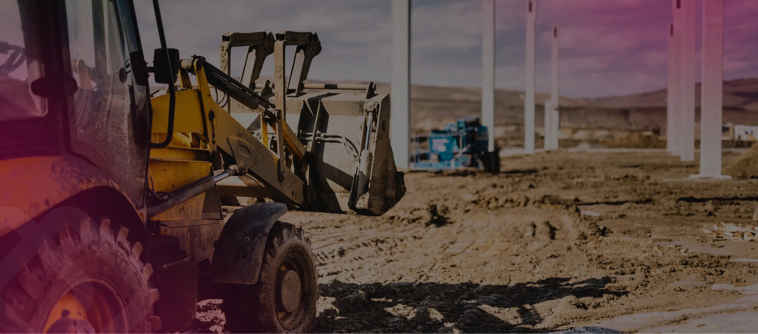 Loader on a construction site