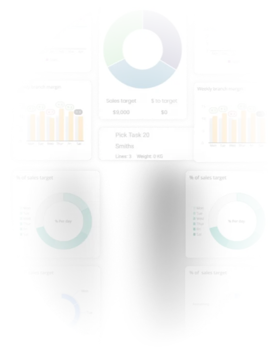 App dashboard mockup with charts