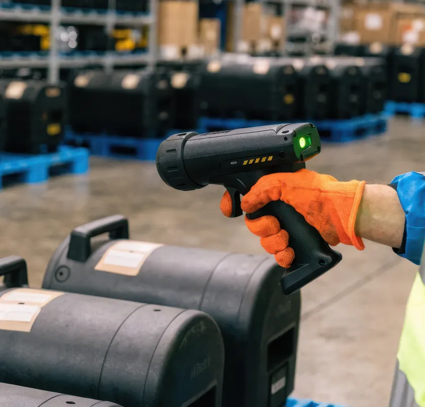Hand scanning packages with a barcode scanner