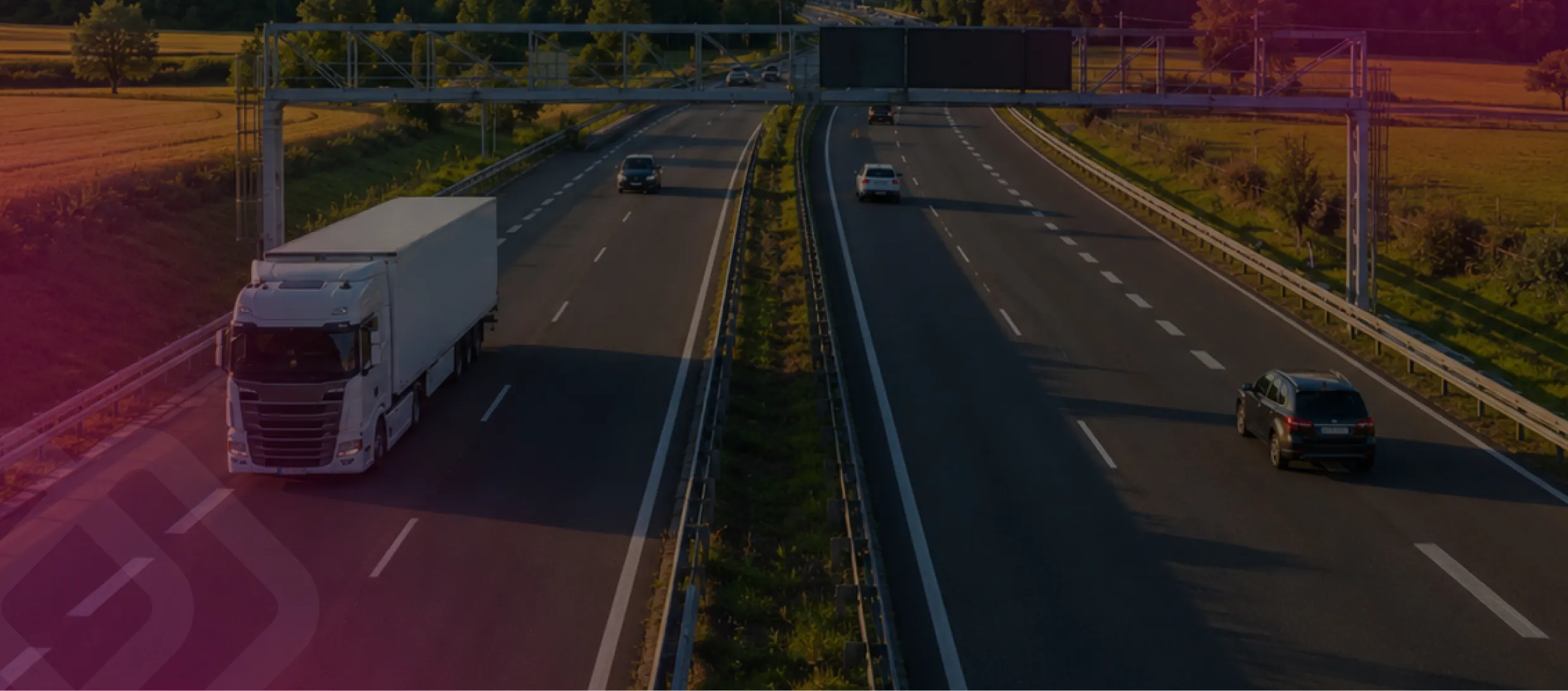 Lorry on a motorway