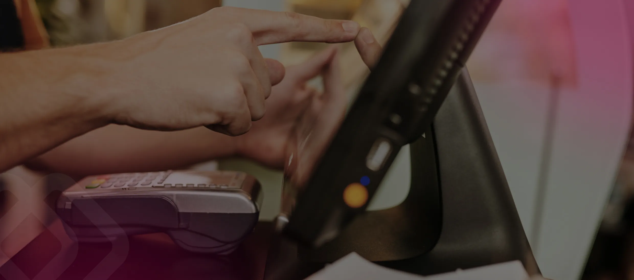 Tapping a card on a payment terminal