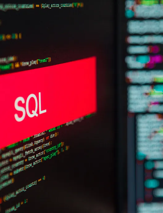 SQL code displayed on a screen