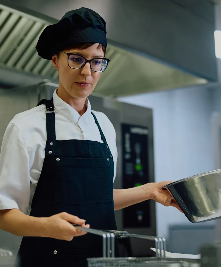 Chef in a professional kitchen