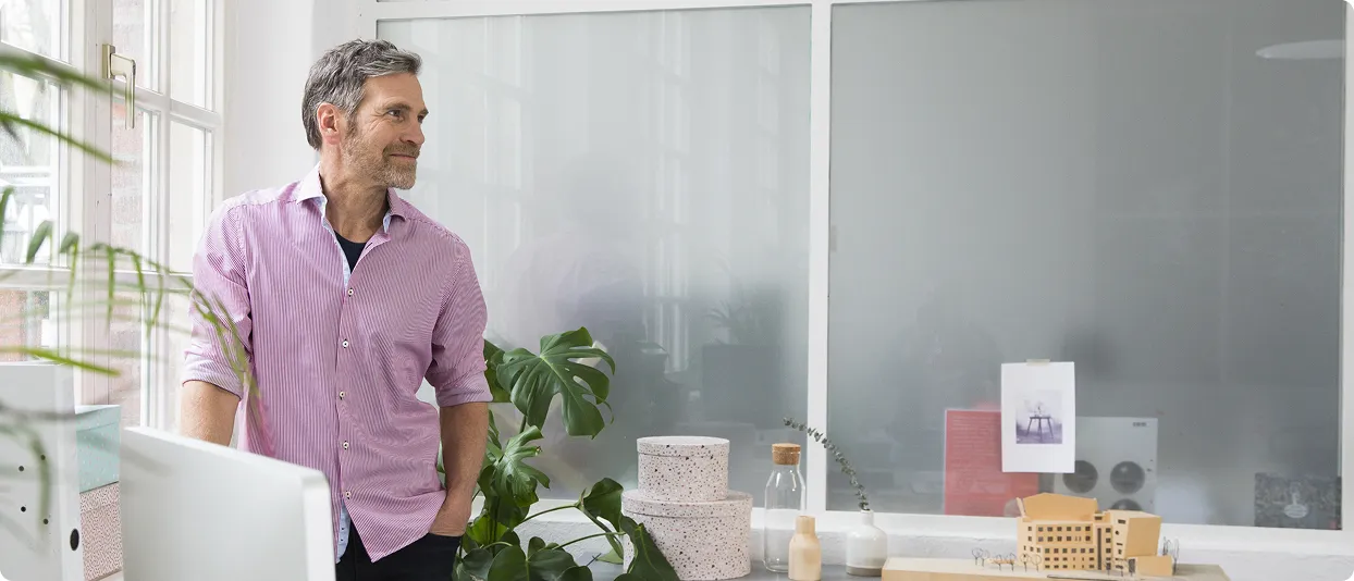 Man standing in an office