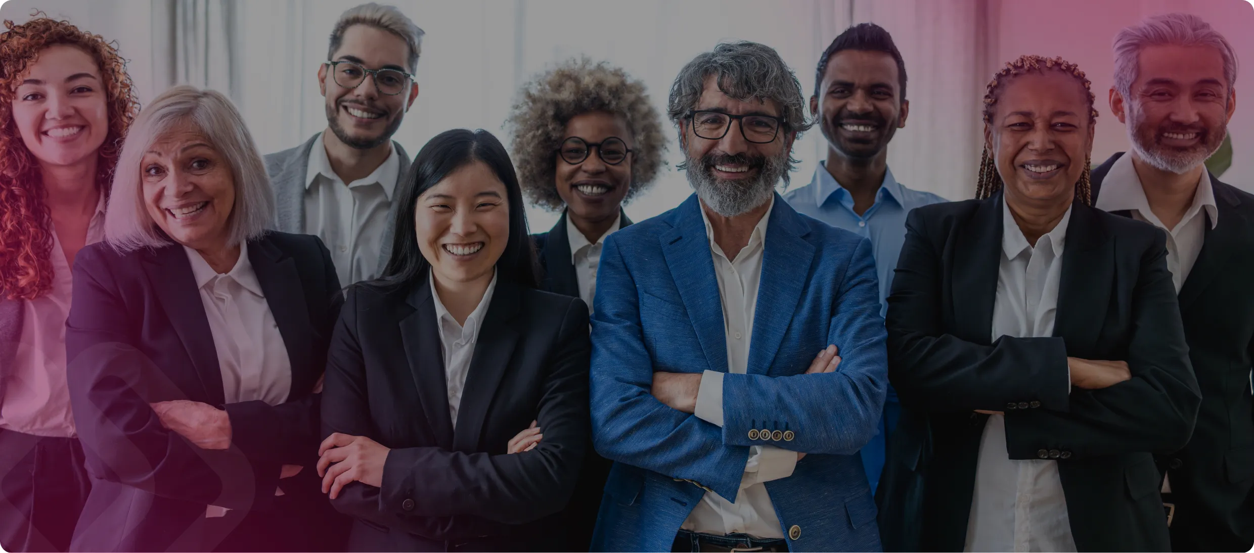 Group of business colleagues smiling