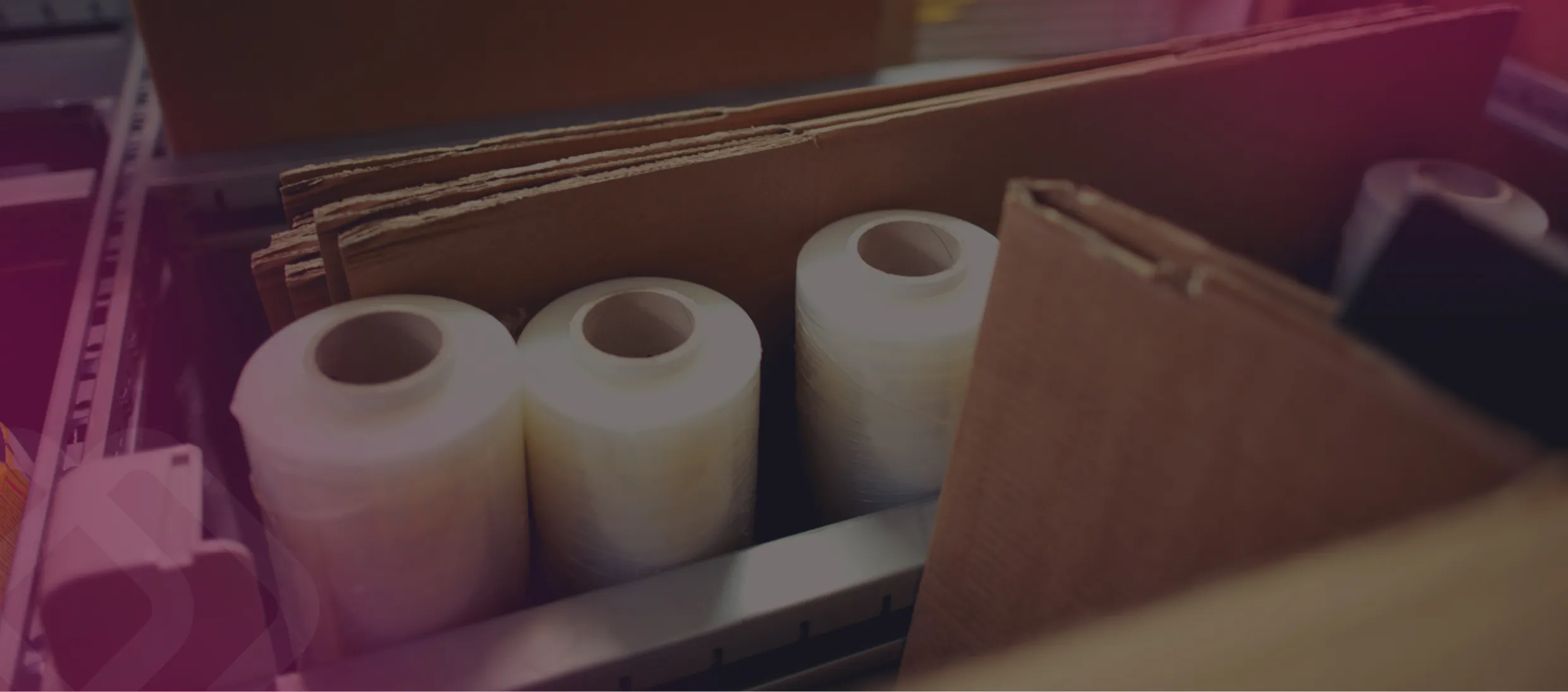 Packaging film rolls and boxes