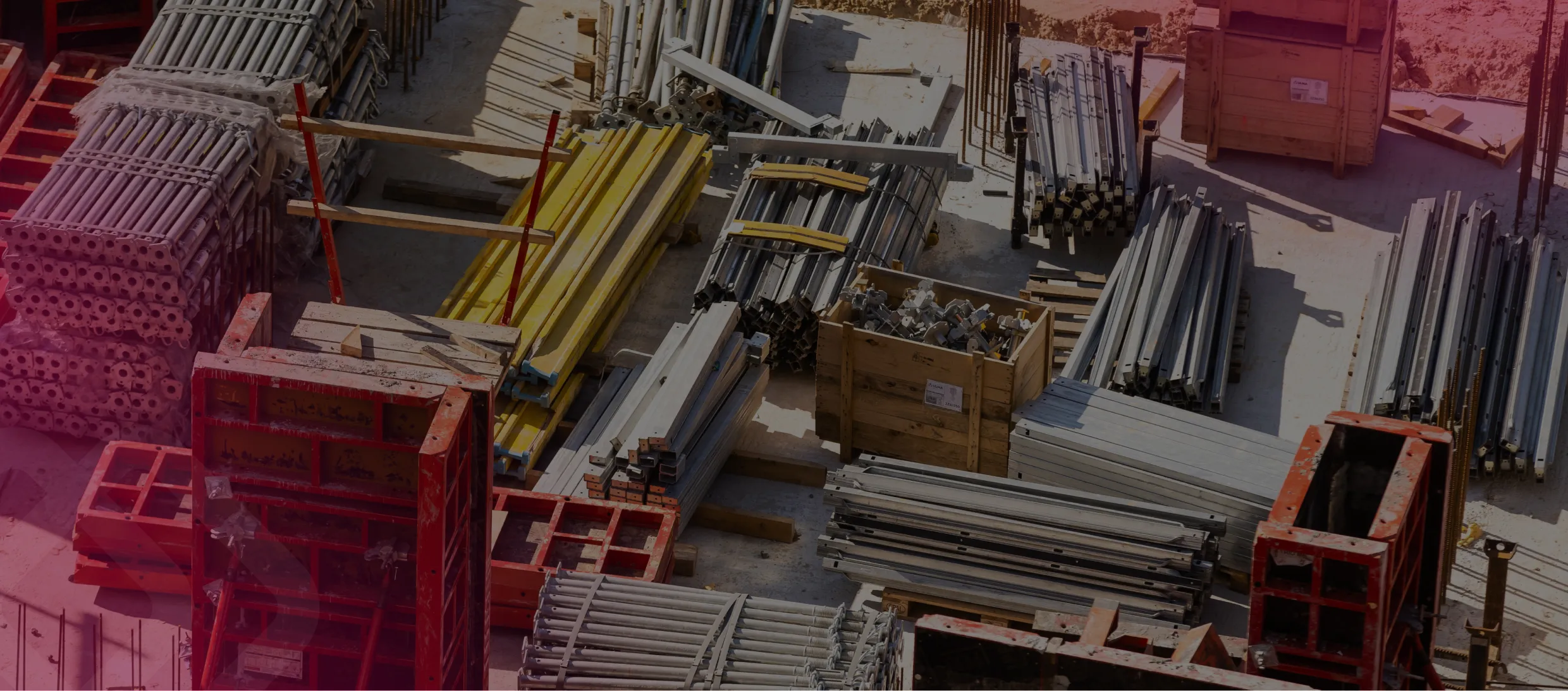 Stacked building materials